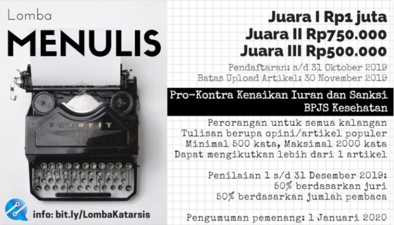 Lomba Menulis Artikel “Pro-Kontra Kenaikan Iuran dan Sanksi BPJS Kesehatan”